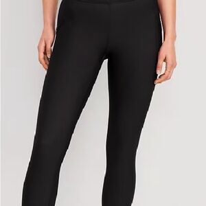 set of 2 High-Waisted PowerSoft Side-Pocket Crop Leggings for Women lot bulk